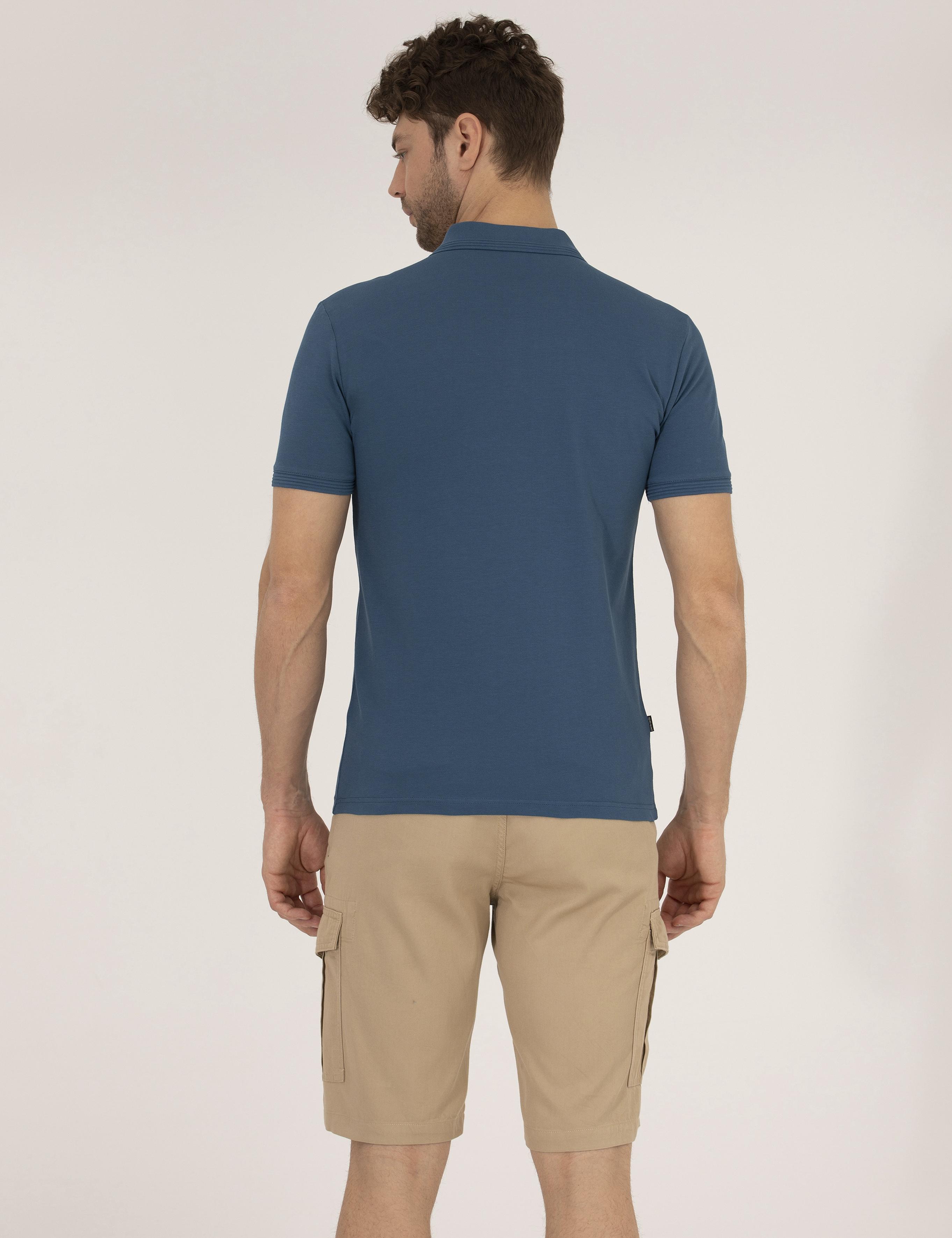 Indigo Slim Fit Polo Yaka Basic Tişört