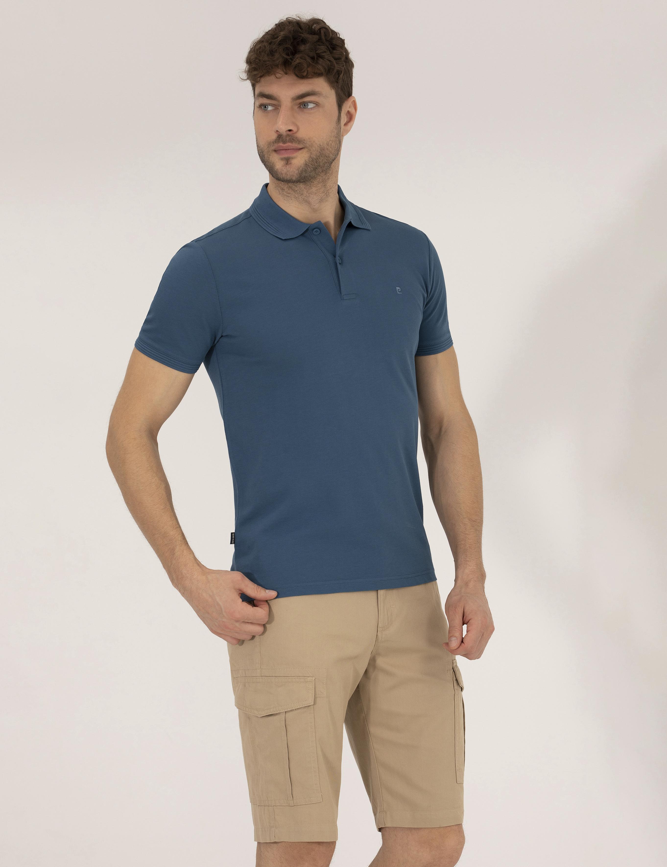 Indigo Slim Fit Polo Yaka Basic Tişört