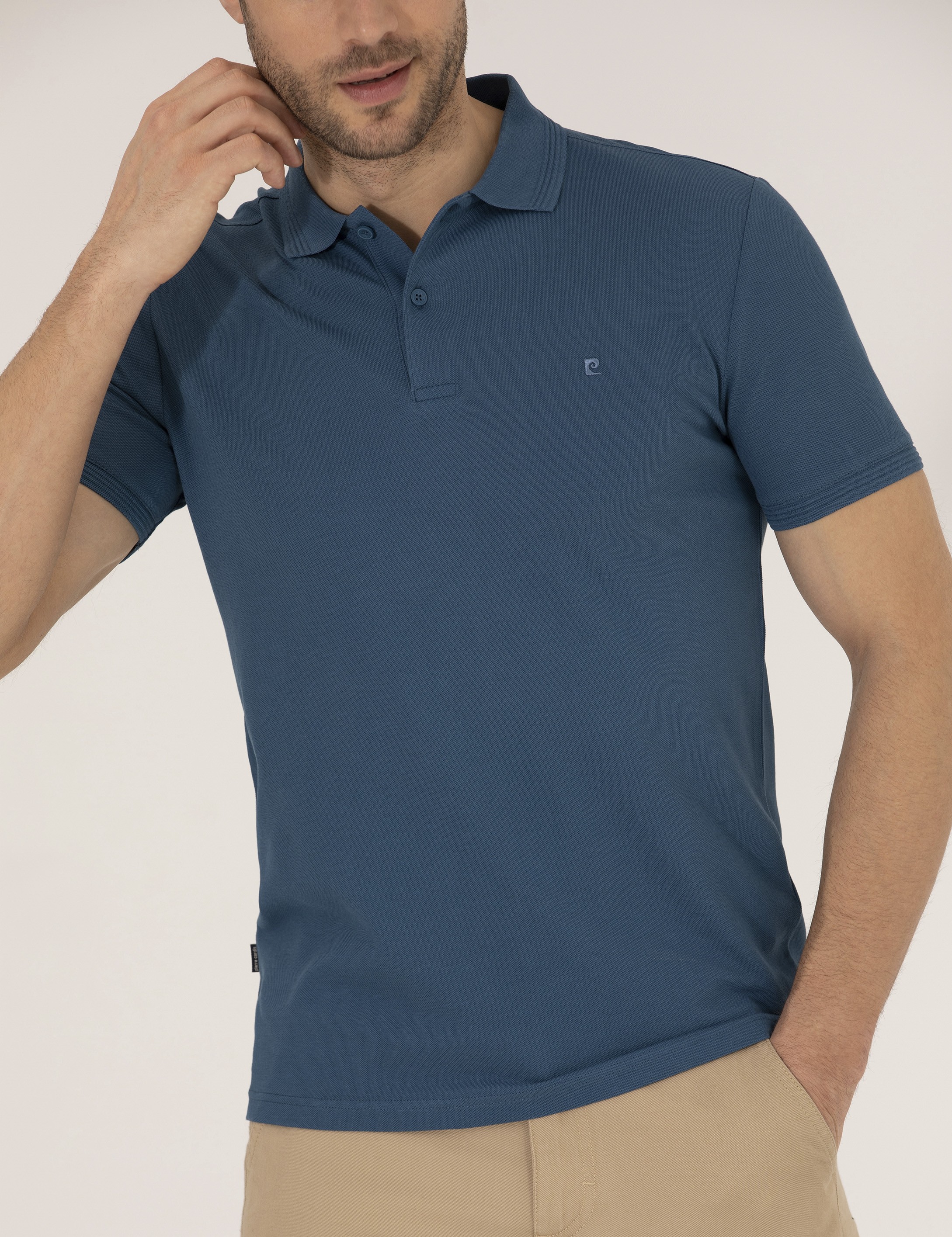 Indigo Slim Fit Polo Yaka Basic Tişört
