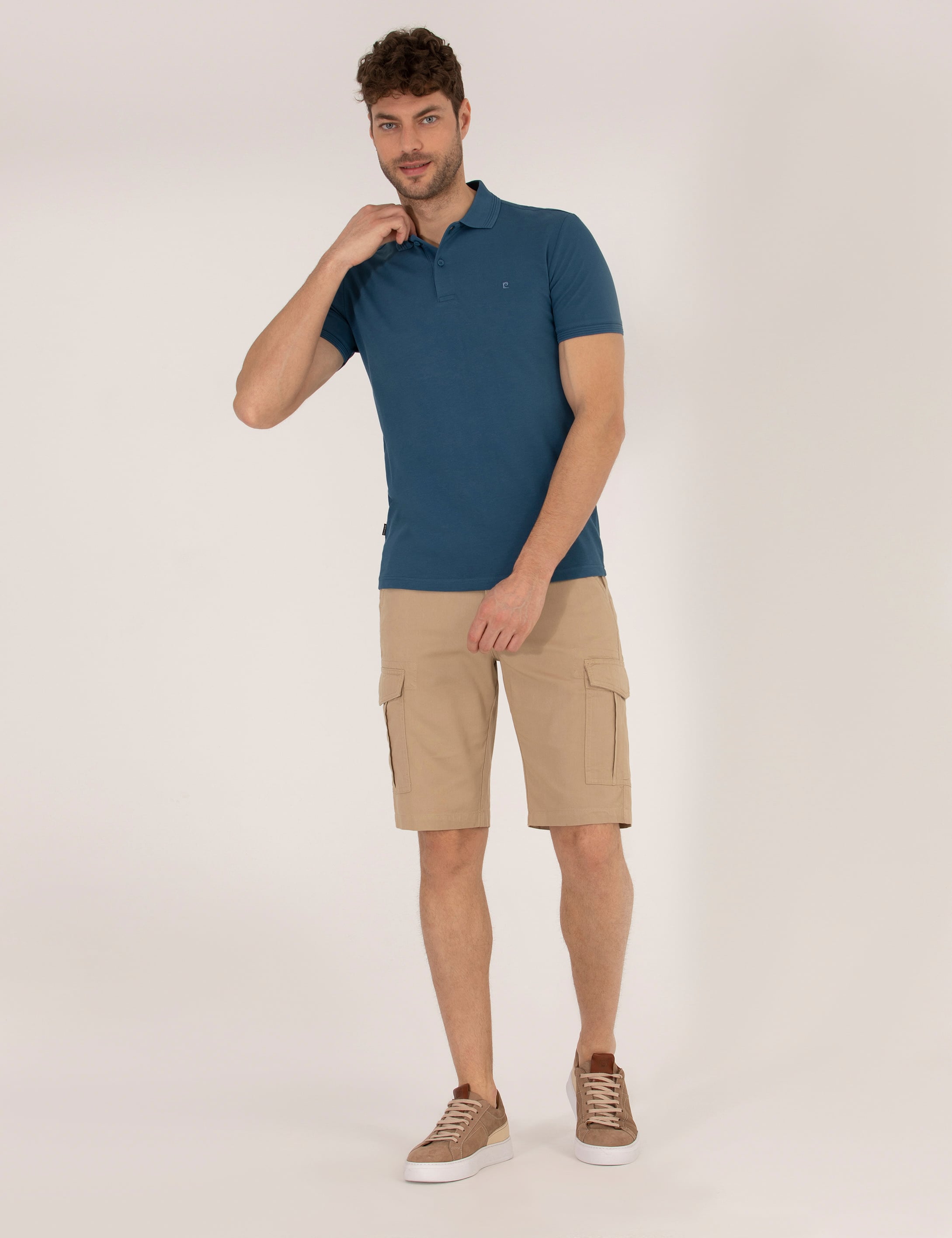 Indigo Slim Fit Polo Yaka Basic Tişört - Image 4