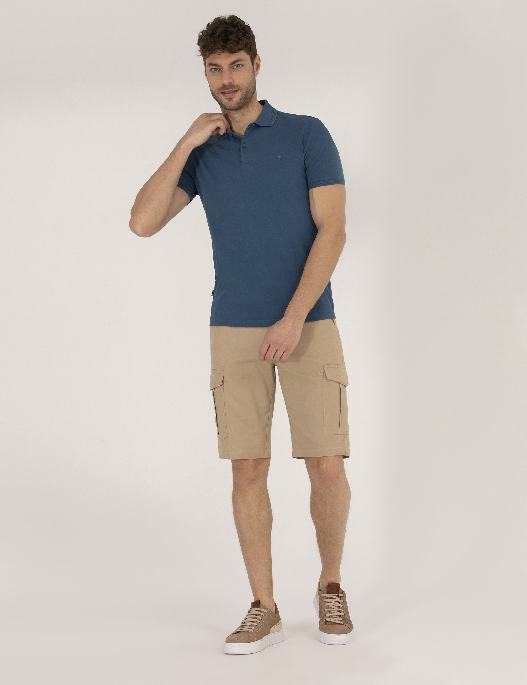 Indigo Slim Fit Polo Yaka Basic Tişört