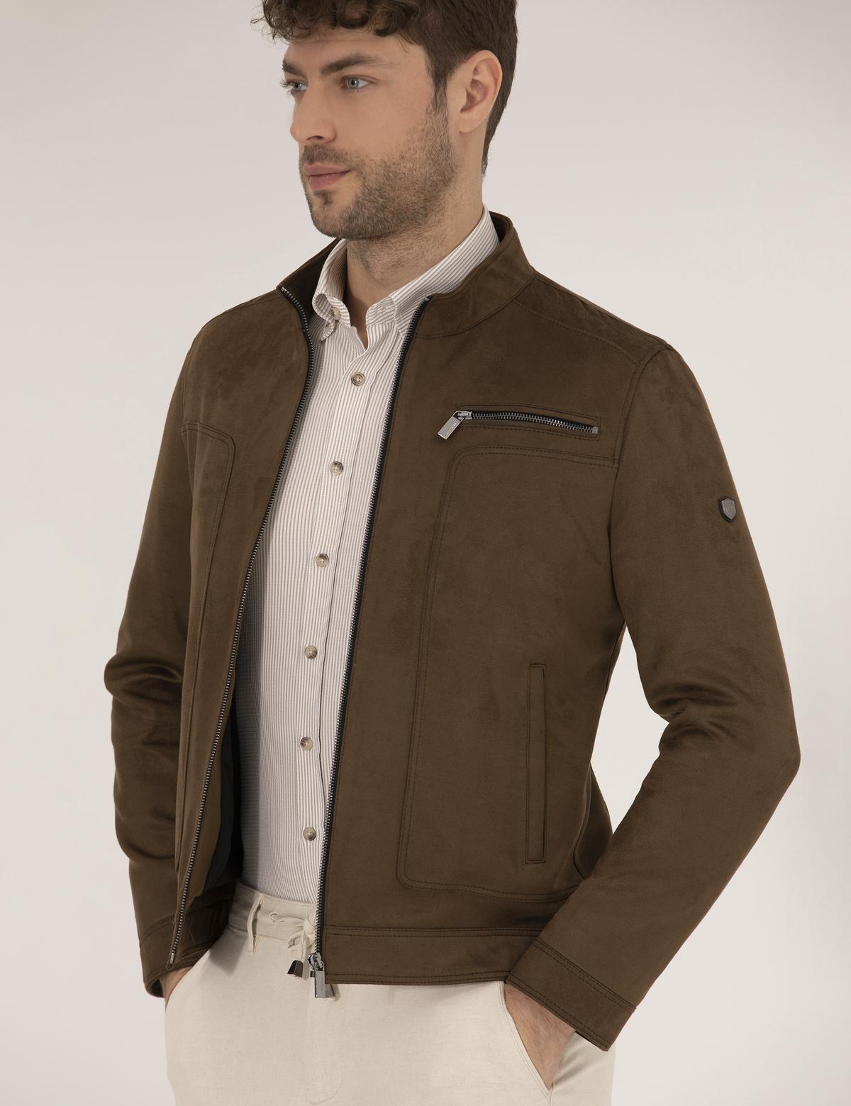 Haki Deri Ceket - 50273467009