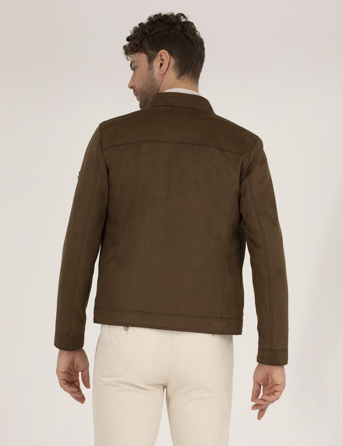 Haki Deri Ceket - 50273467009