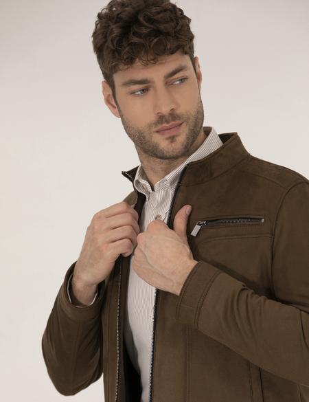 Haki Deri Ceket - 50273467009