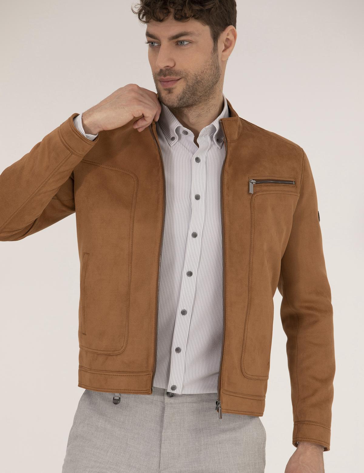 Taba Deri Ceket - 50273467016