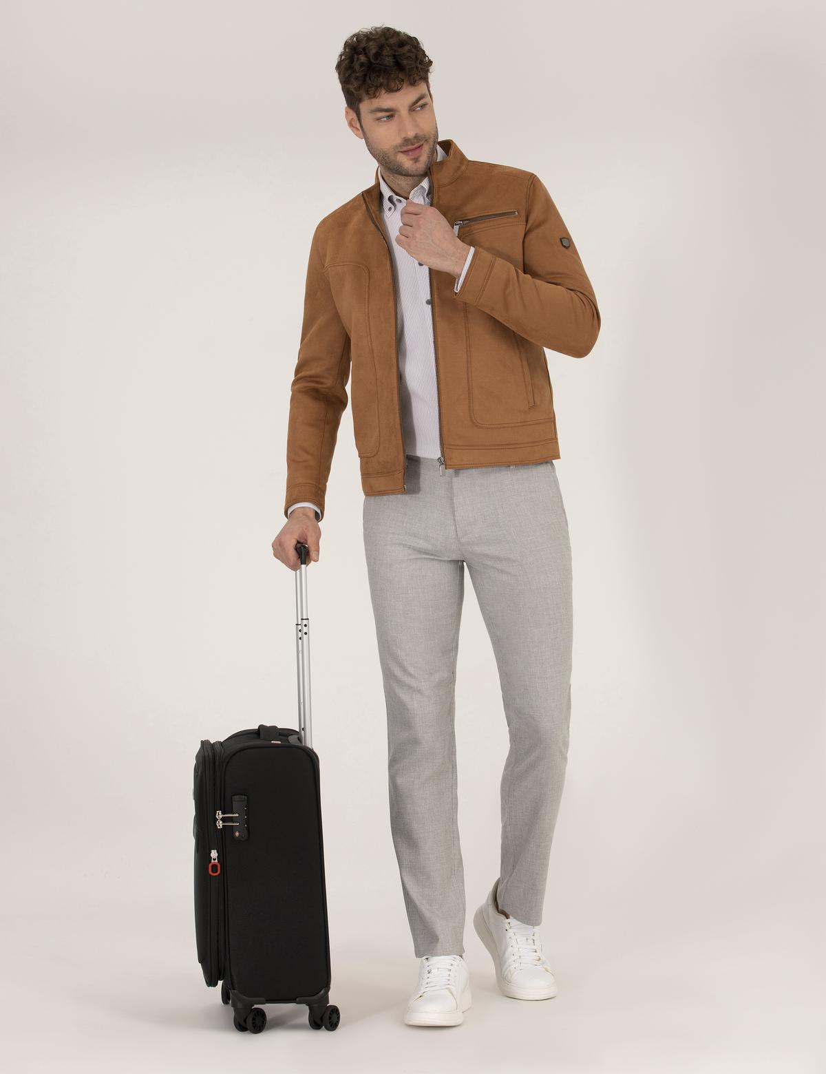 Taba Deri Ceket - 50273467016