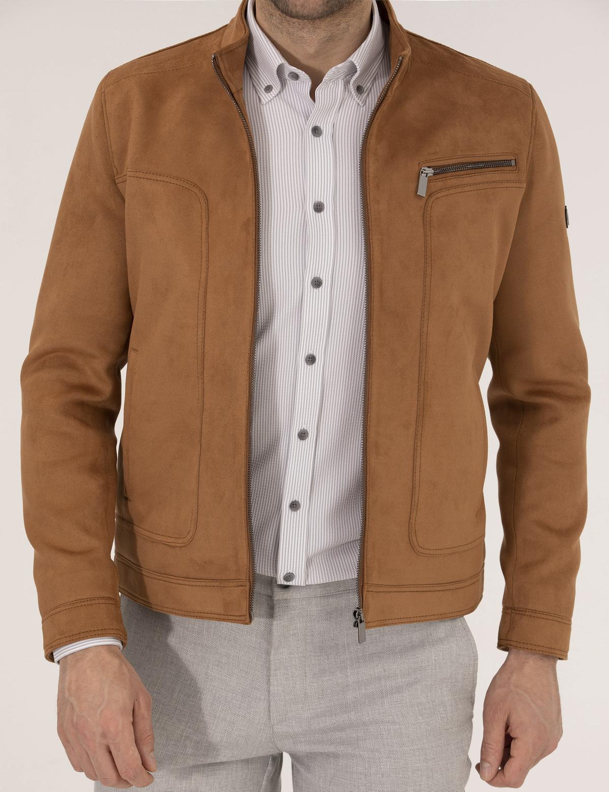 Taba Deri Ceket - 50273467016