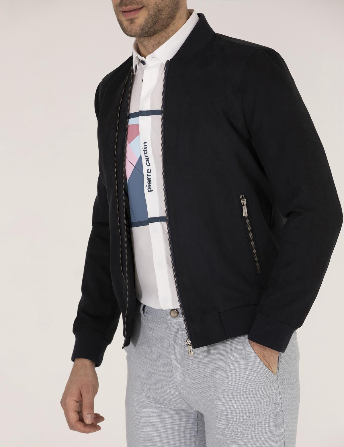 Lacivert Deri Ceket - 50273468012