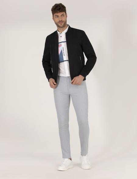 Lacivert Deri Ceket - 50273468012