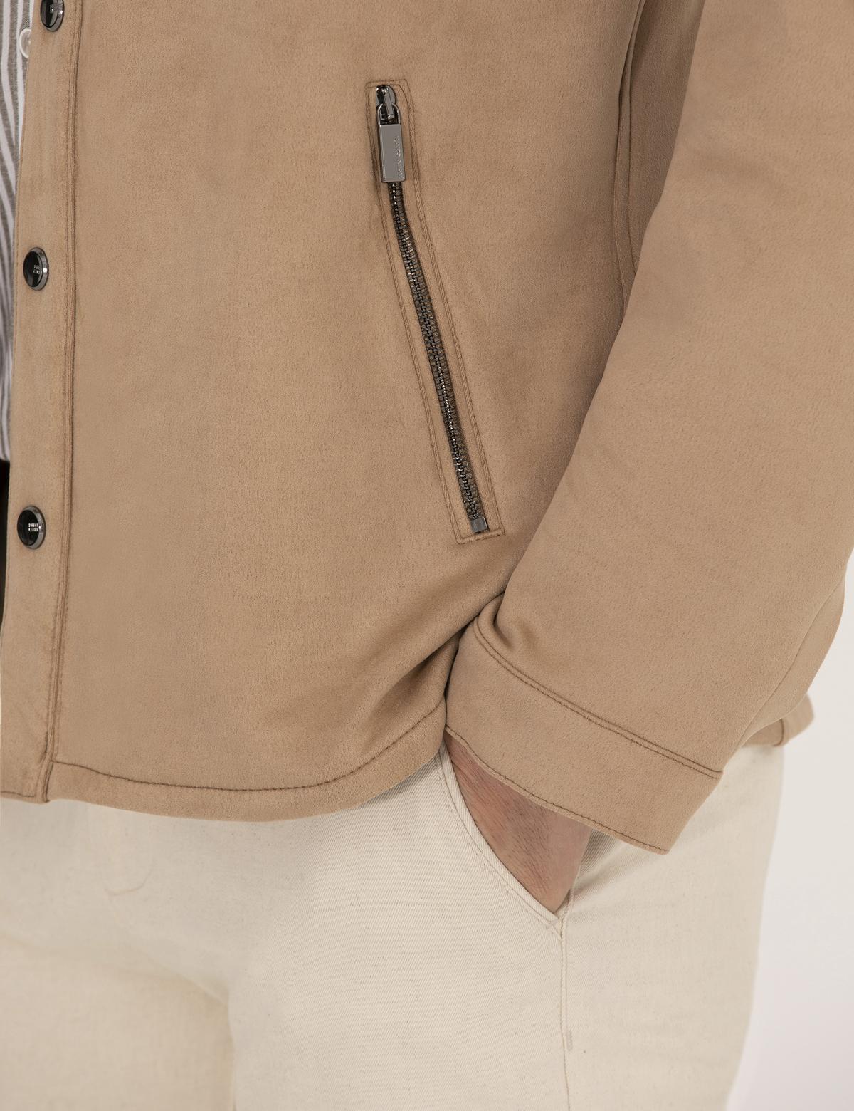 Bej Deri Ceket - 50273469006