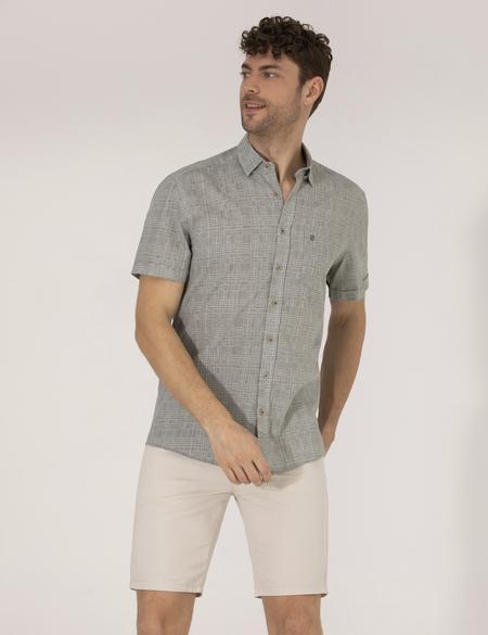 Haki Regular Fit Kısa Kollu Gömlek - 50255267014