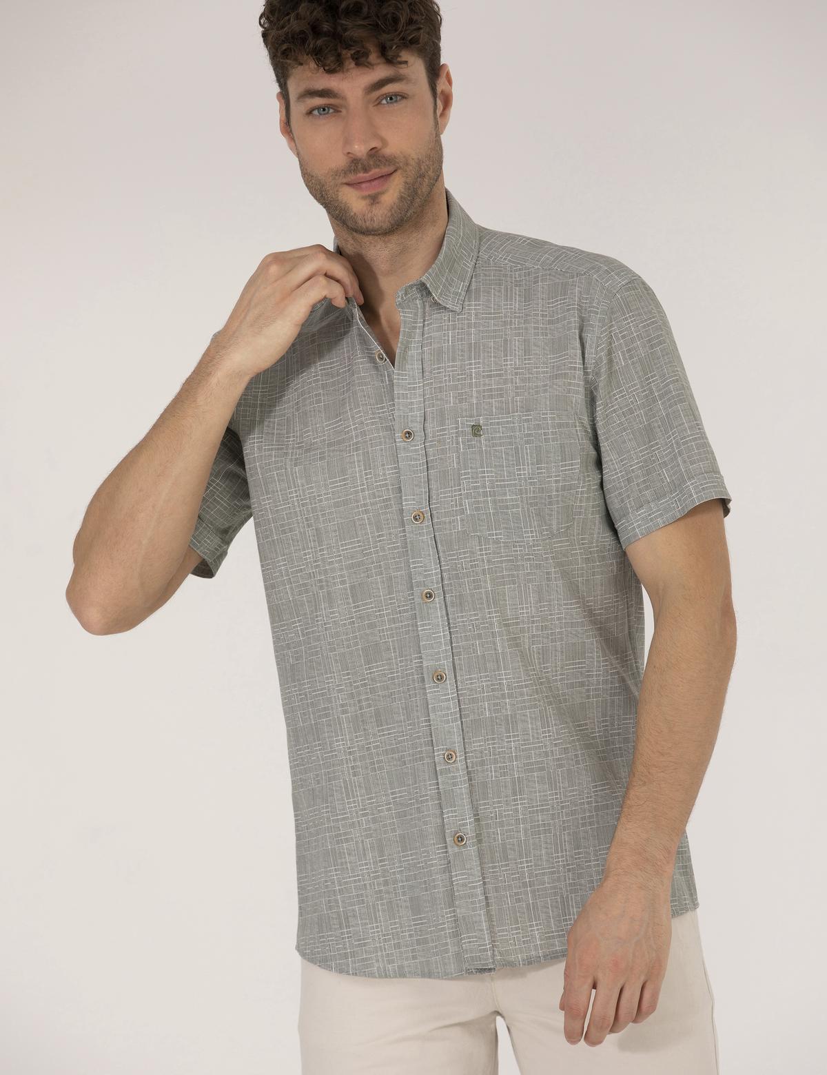 Haki Regular Fit Kısa Kollu Gömlek - 50255267014