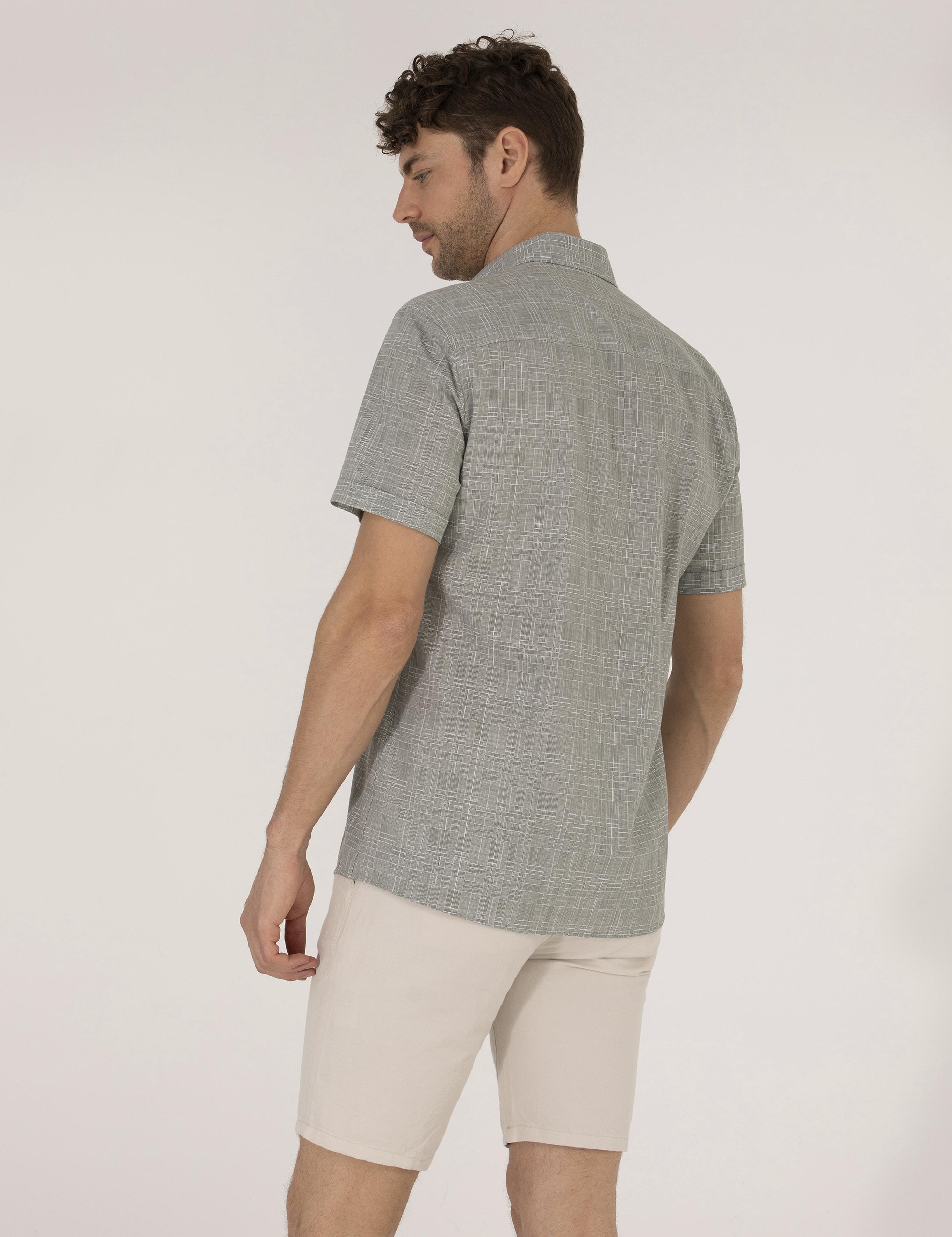 Haki Regular Fit Kısa Kollu Gömlek