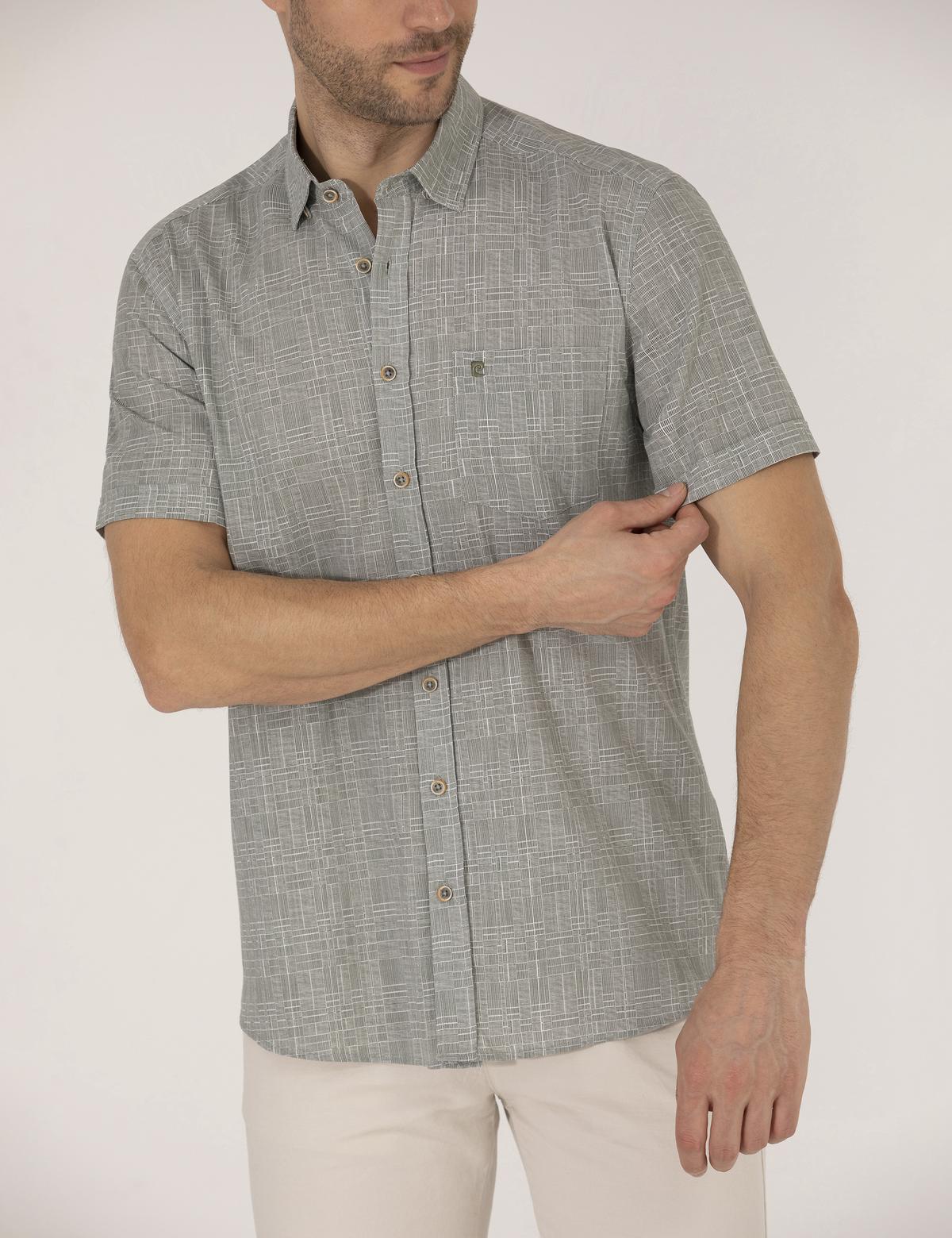 Haki Regular Fit Kısa Kollu Gömlek - 50255267014