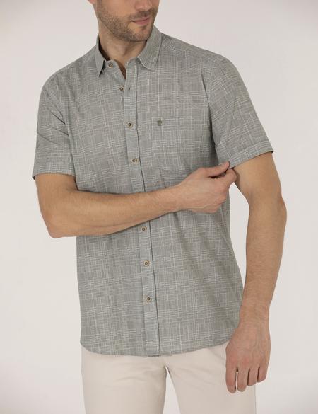 Haki Regular Fit Kısa Kollu Gömlek - 50255267014