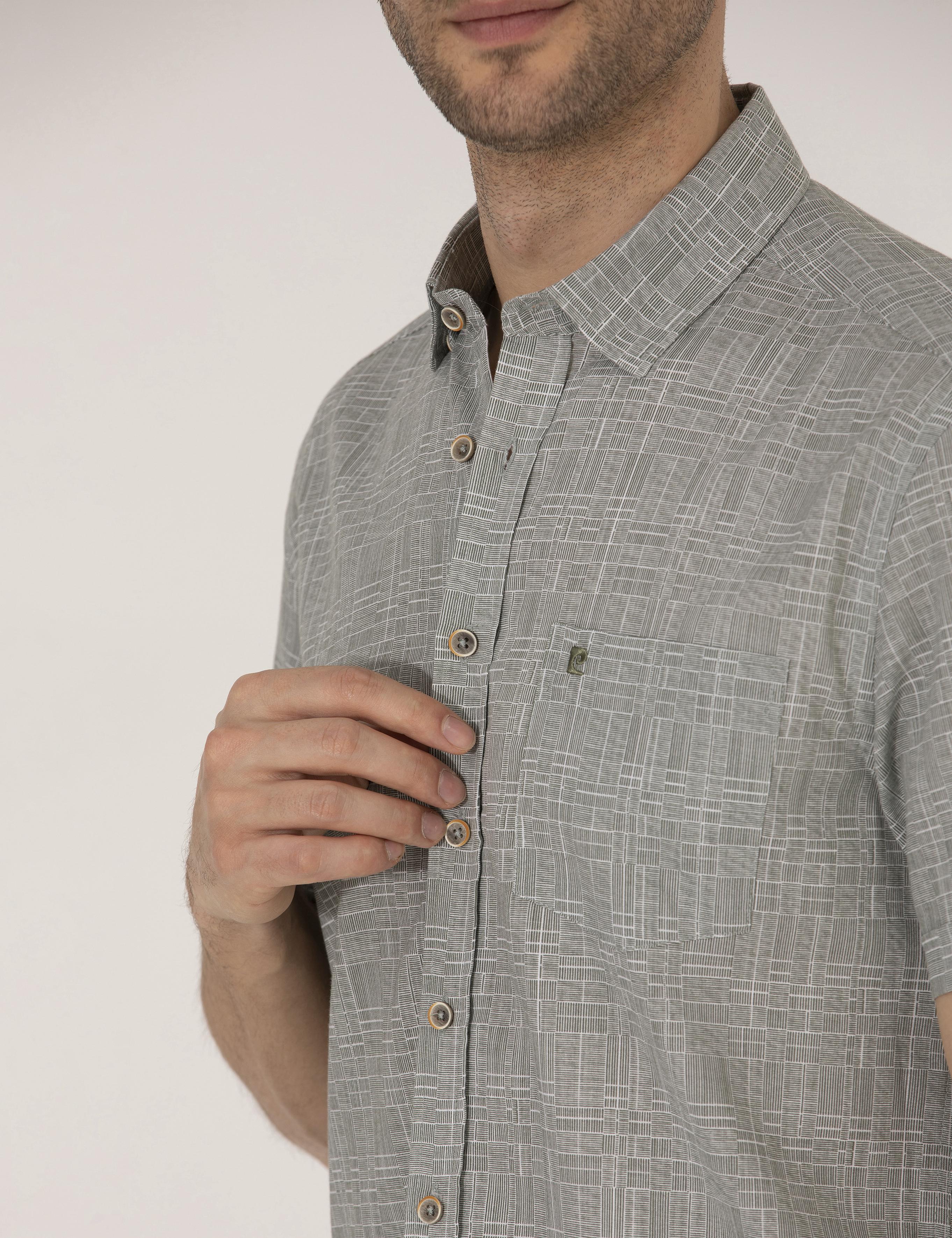 Haki Regular Fit Kısa Kollu Gömlek