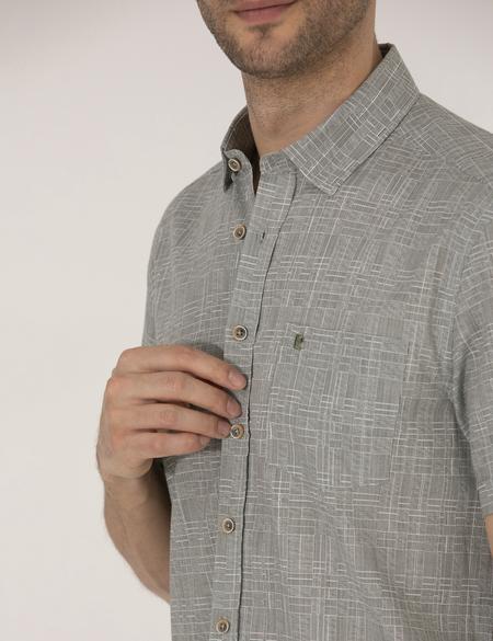 Haki Regular Fit Kısa Kollu Gömlek - 50255267014