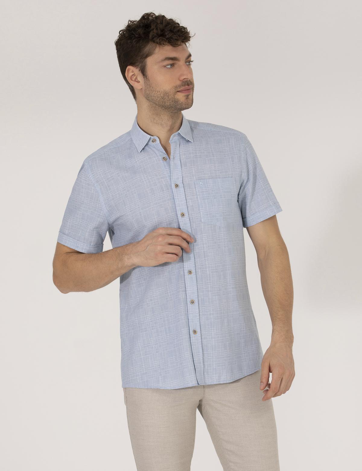 Mavi Regular Fit Kısa Kollu Gömlek