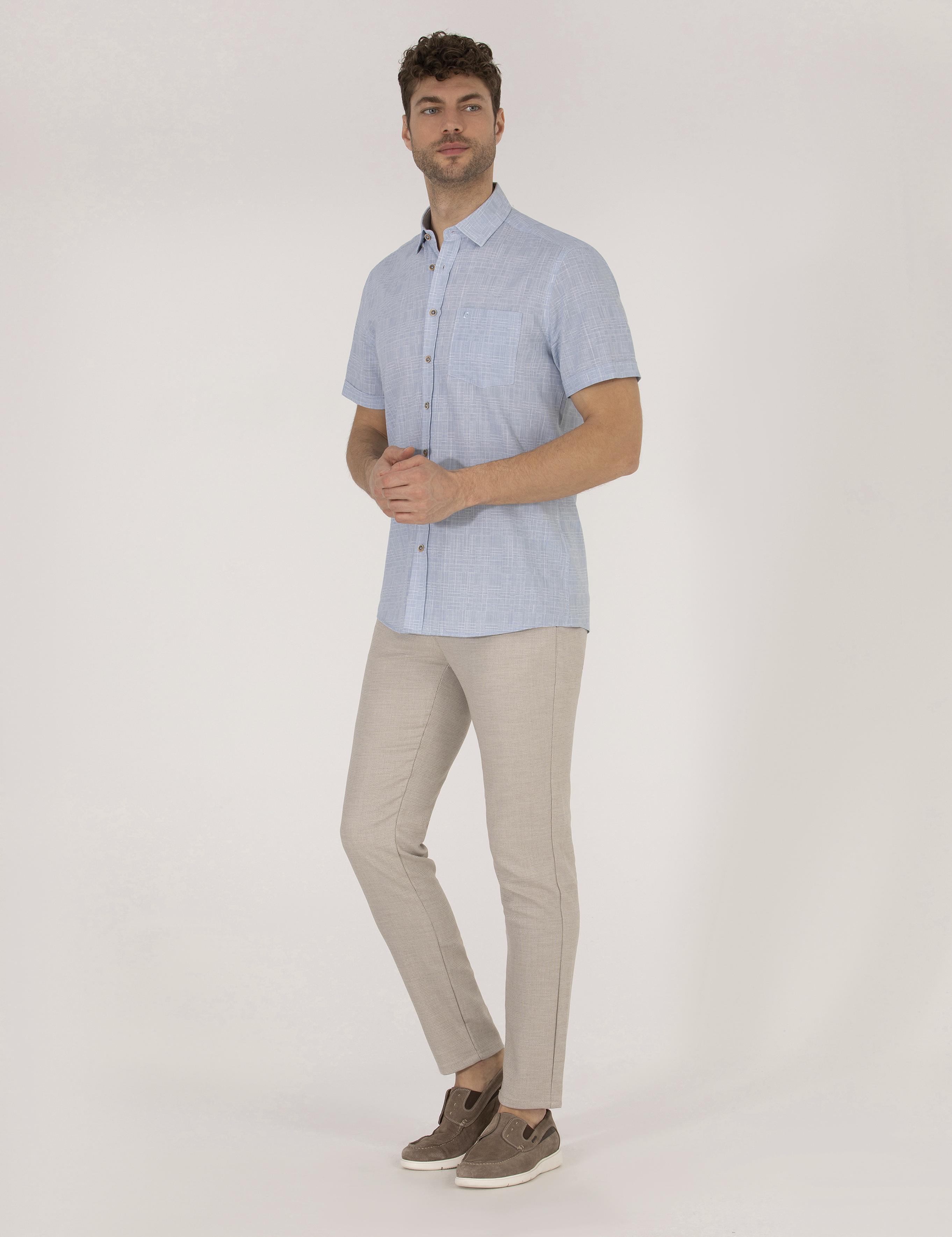 Mavi Regular Fit Kısa Kollu Gömlek