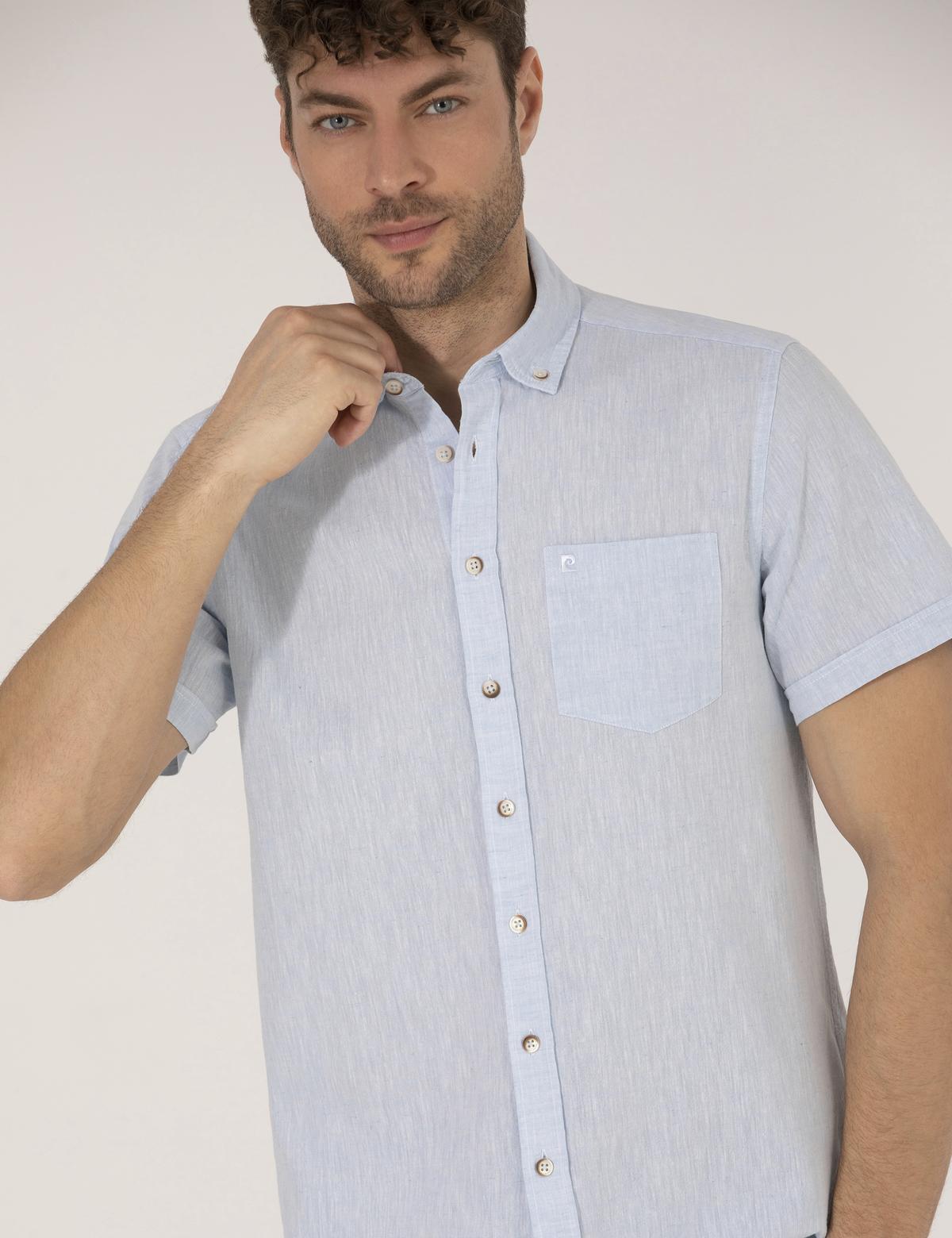 Açık Mavi Regular Fit Kısa Kollu Gömlek - 50265118022