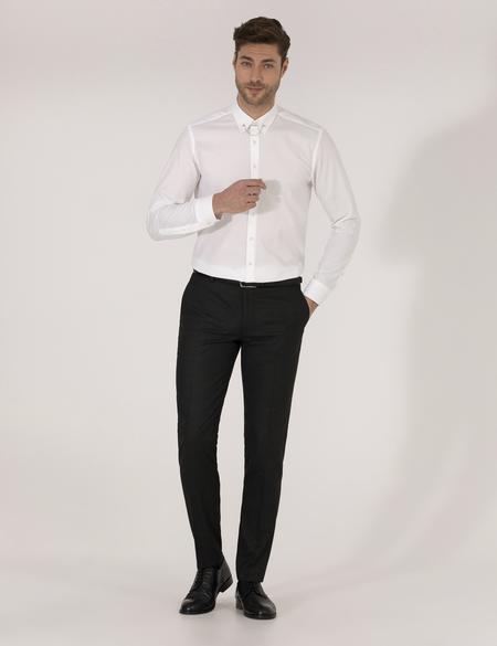 Beyaz Slim Fit Smokin Gömlek - 50268200009