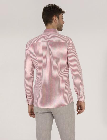 Kırmızı Regular Fit Uzun Kollu Gömlek - 50269387037