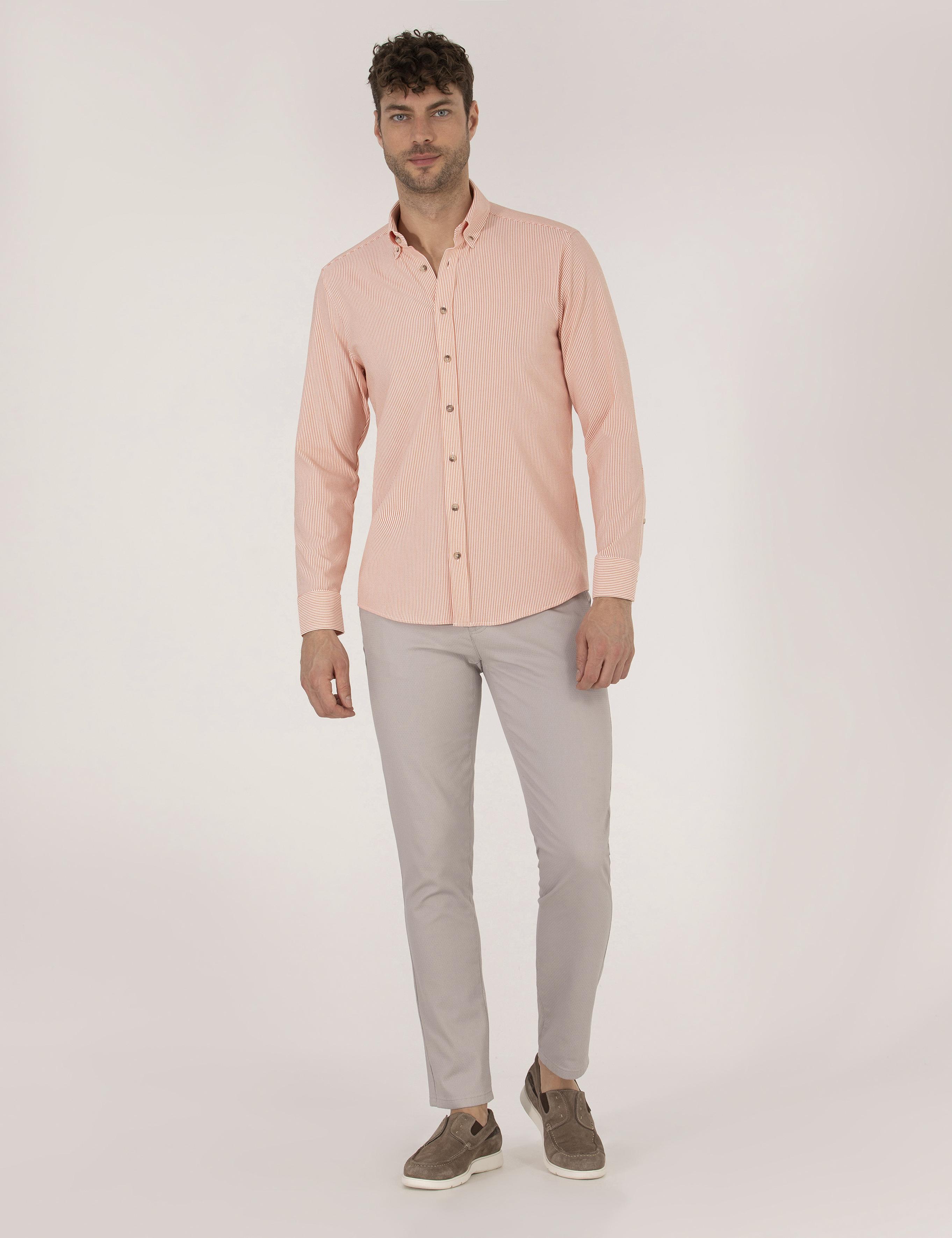 Tarçın Slim Fit Uzun Kollu Gömlek