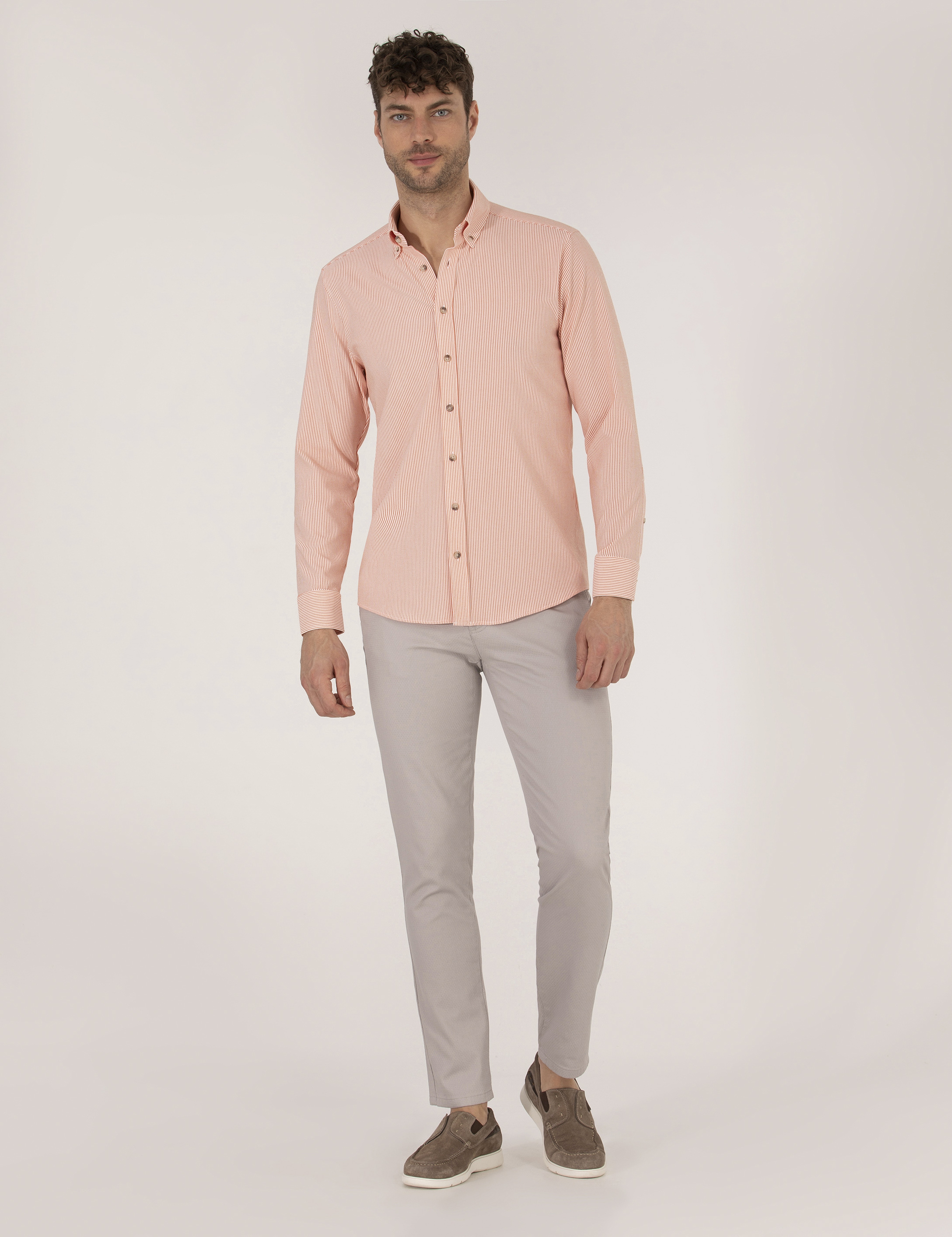 Tarçın Slim Fit Uzun Kollu Gömlek - Image 3