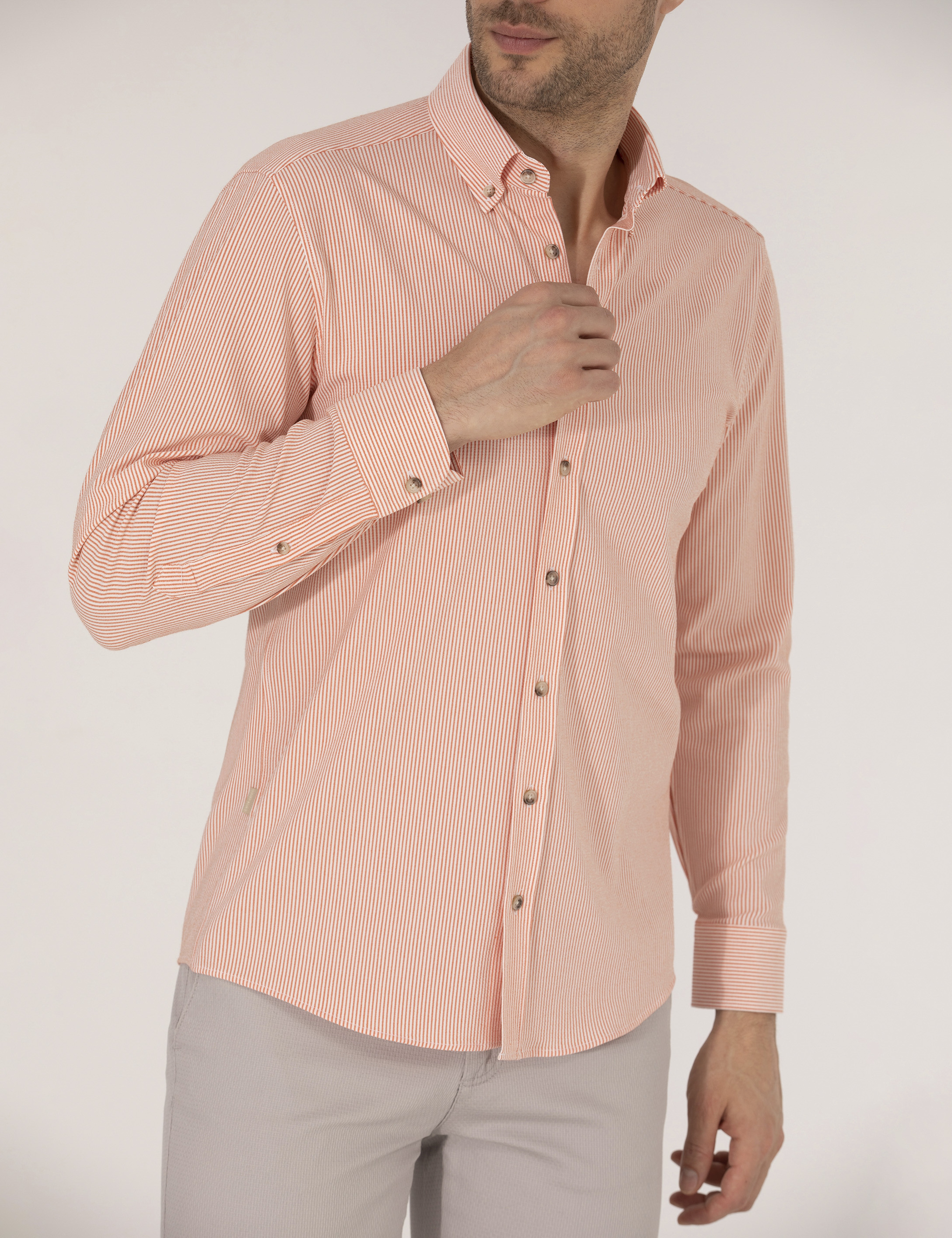 Tarçın Slim Fit Uzun Kollu Gömlek - Image 6