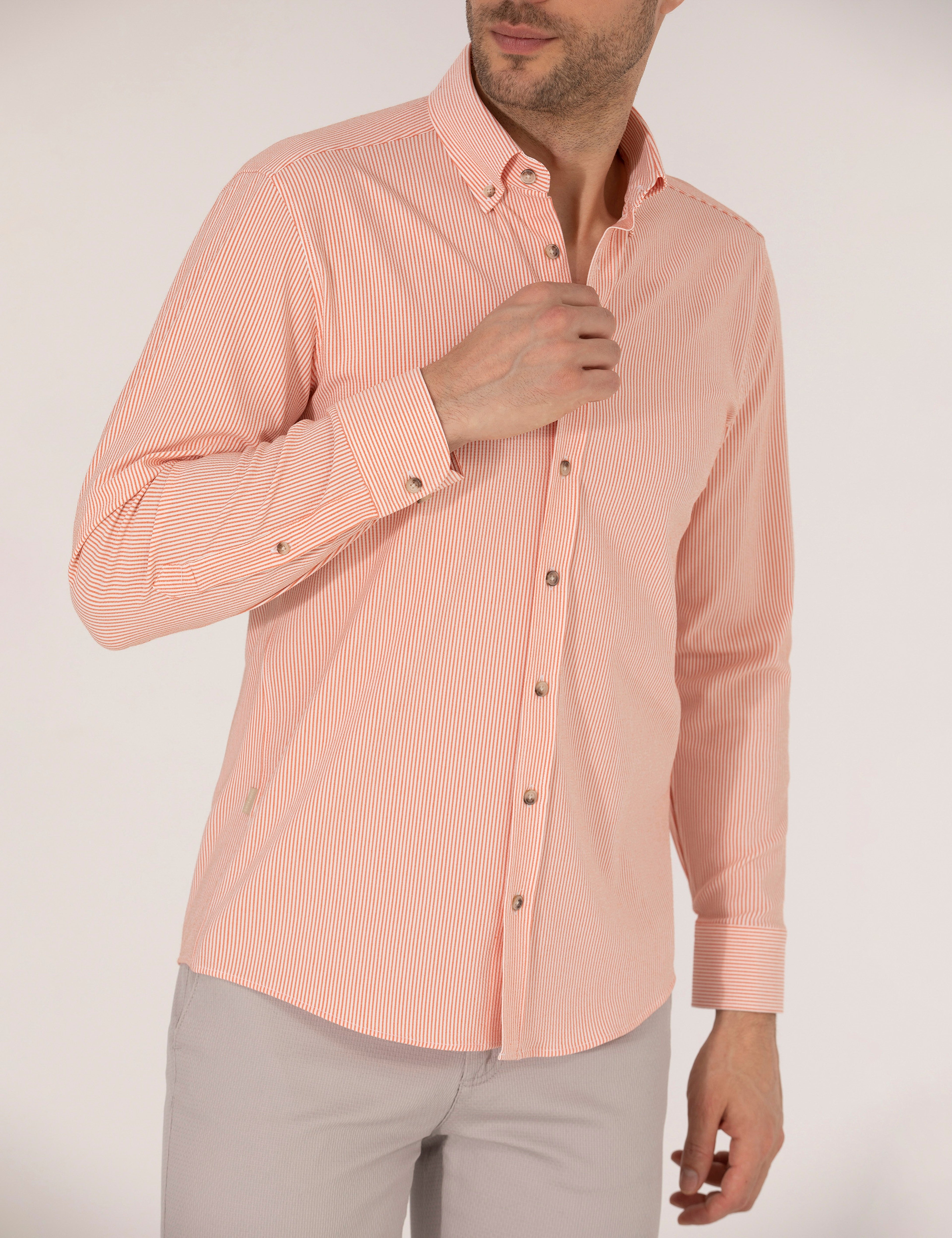Tarçın Slim Fit Uzun Kollu Gömlek