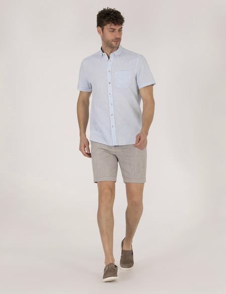 Açık Mavi Regular Fit Kısa Kollu Gömlek - 50265118022