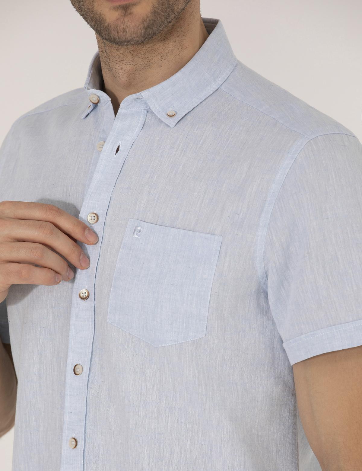 Açık Mavi Regular Fit Kısa Kollu Gömlek - 50265118022