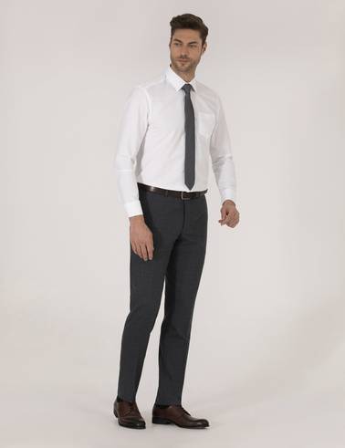 Beyaz Regular Fit Uzun Kollu Klasik Gömlek