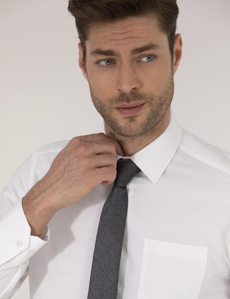Beyaz Regular Fit Uzun Kollu Klasik Gömlek - 50268193007