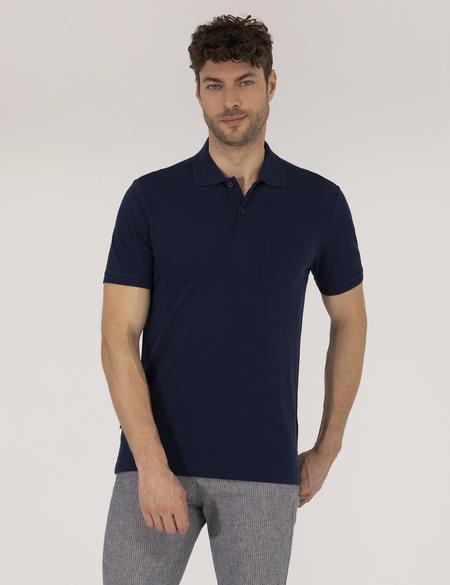 Lacivert Regular Fit Polo Yaka Basic Tişört - 50269604029