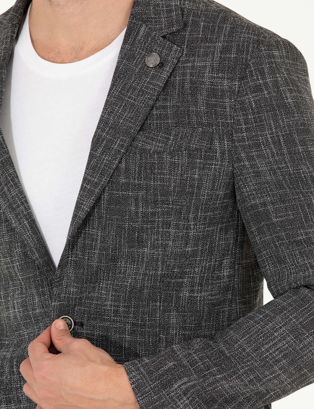 Siyah Slim Fit Spor Ceket - 50264618020