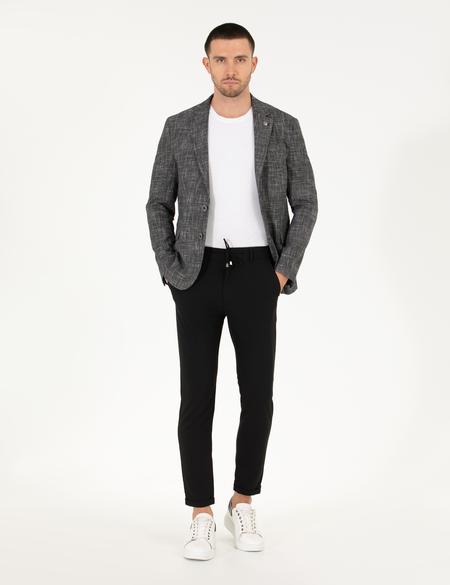 Siyah Slim Fit Spor Ceket - 50264618020