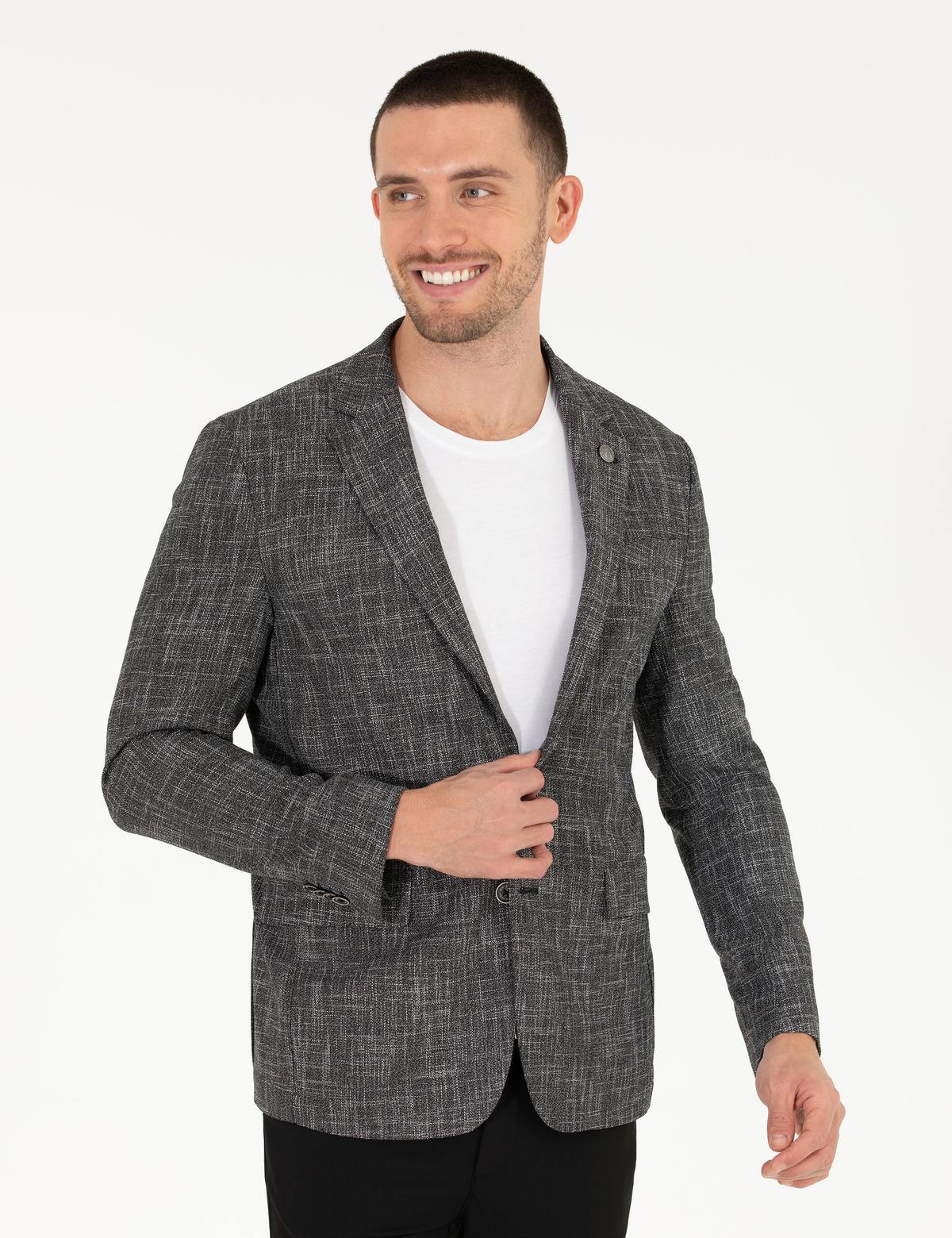 Siyah Slim Fit Spor Ceket