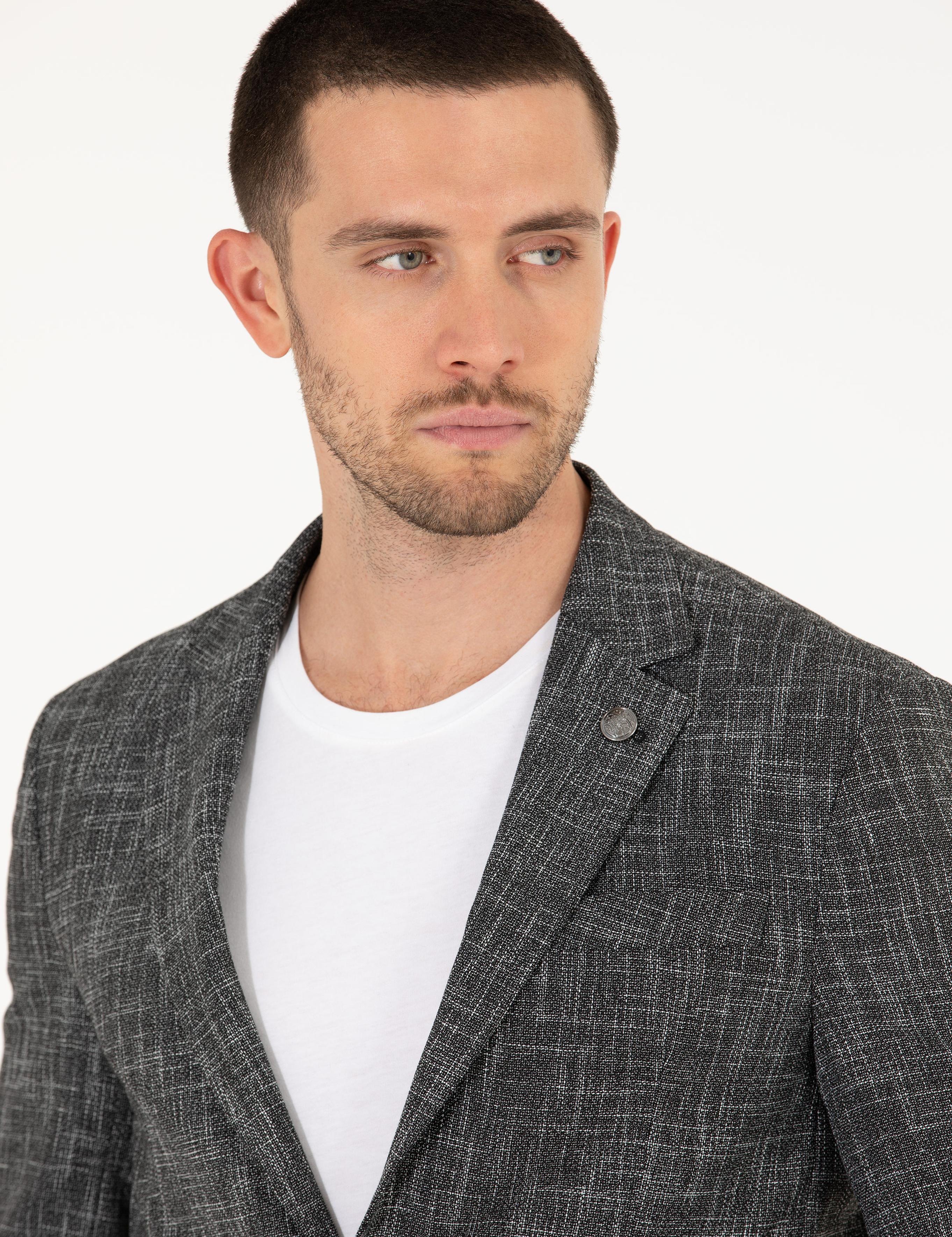 Siyah Slim Fit Spor Ceket