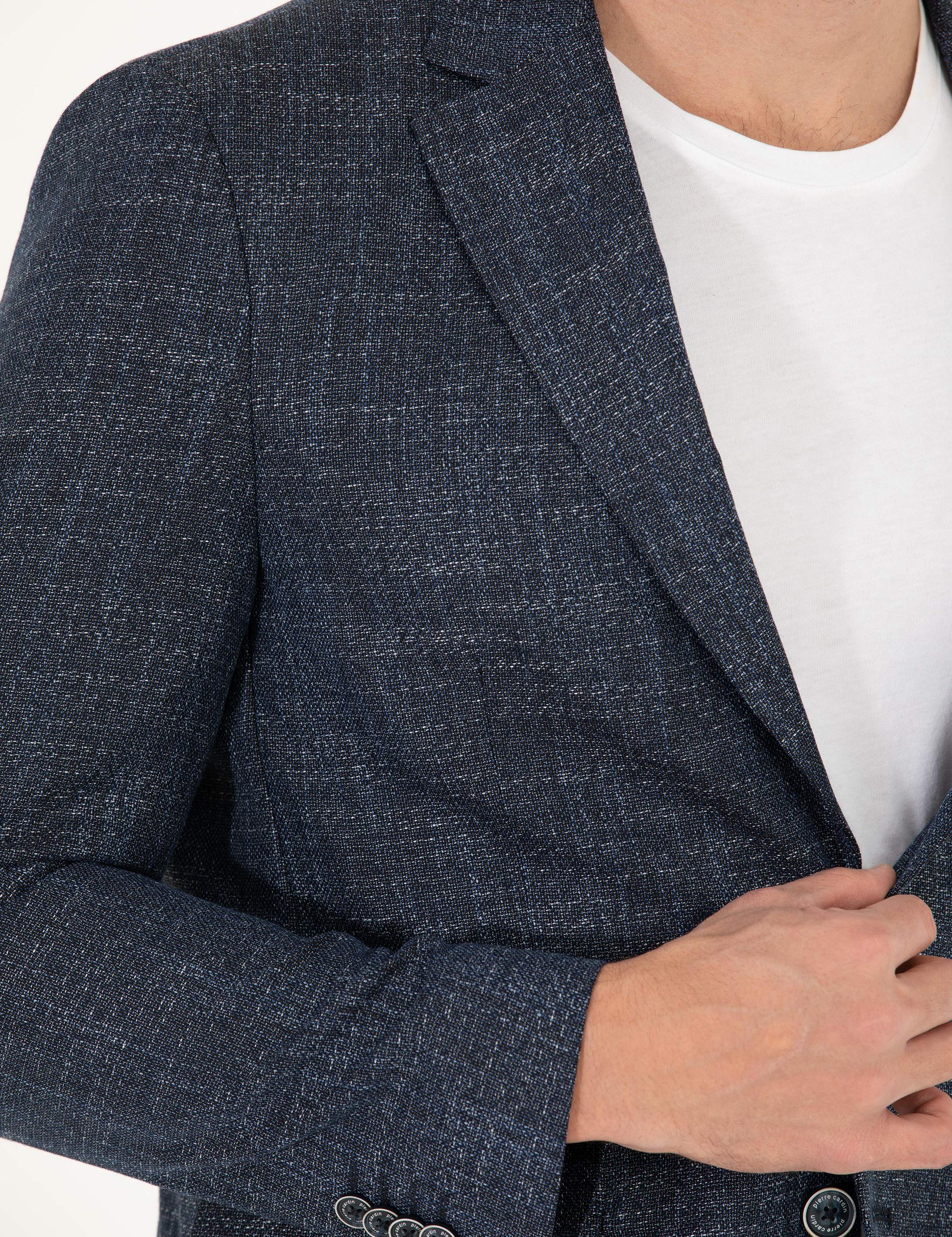 Lacivert Slim Fit Blazer Ceket