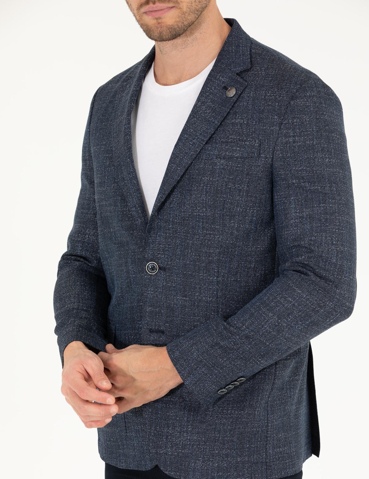 Lacivert Slim Fit Blazer Ceket - 50264618041