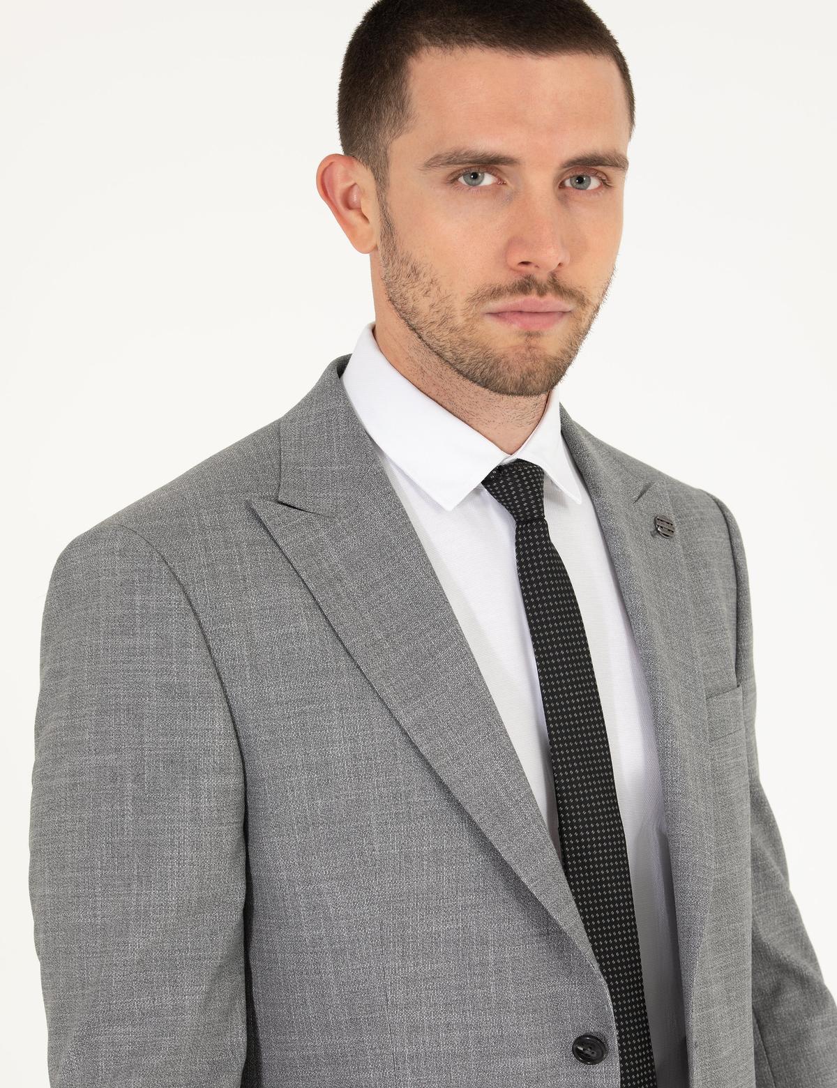 Gri Slim Fit Takım Elbise - 50264980092