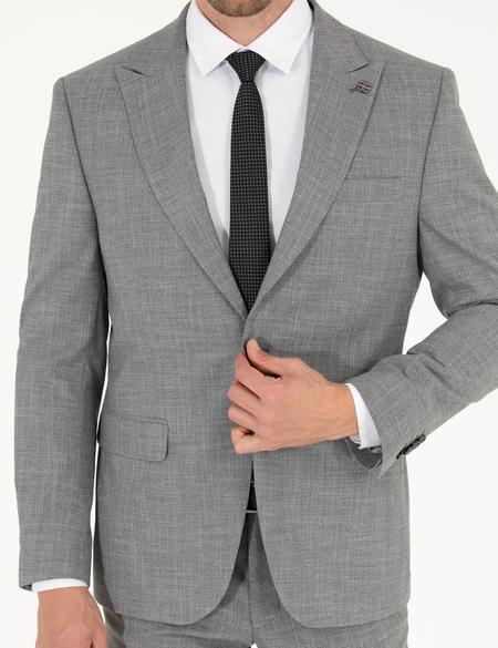 Gri Slim Fit Takım Elbise - 50264980092