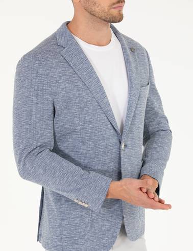 Açık Lacivert Ekstra Slim Fit Ceket