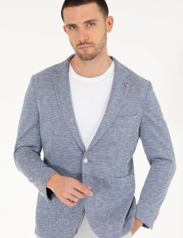 Açık Lacivert Ekstra Slim Fit Ceket