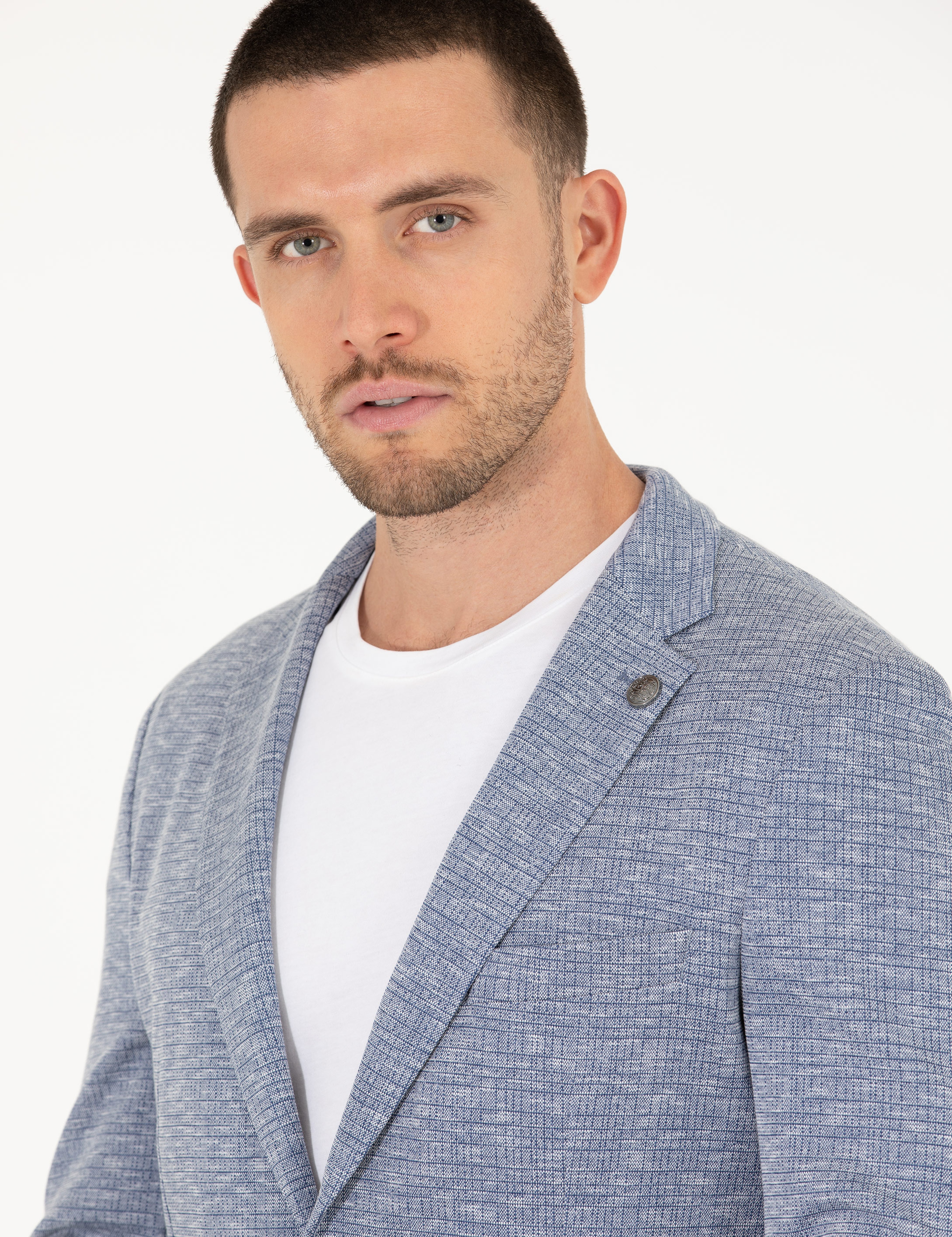 Açık Lacivert Ekstra Slim Fit Ceket - Image 3