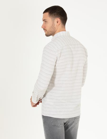 Haki Slim Fit Uzun Kollu Gömlek - 50267994041