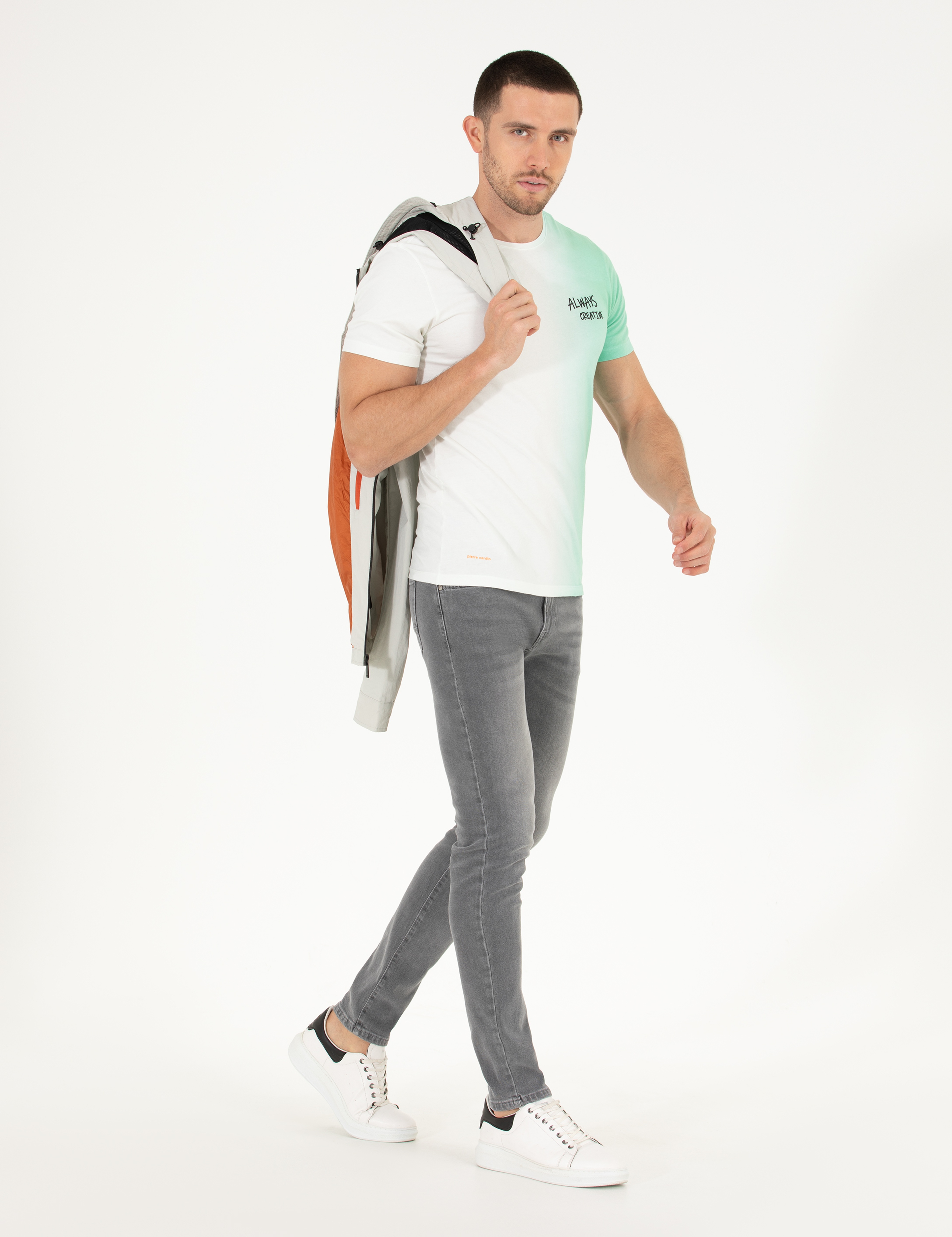 Gri Slim Fit Jean Pantolon - Image 1