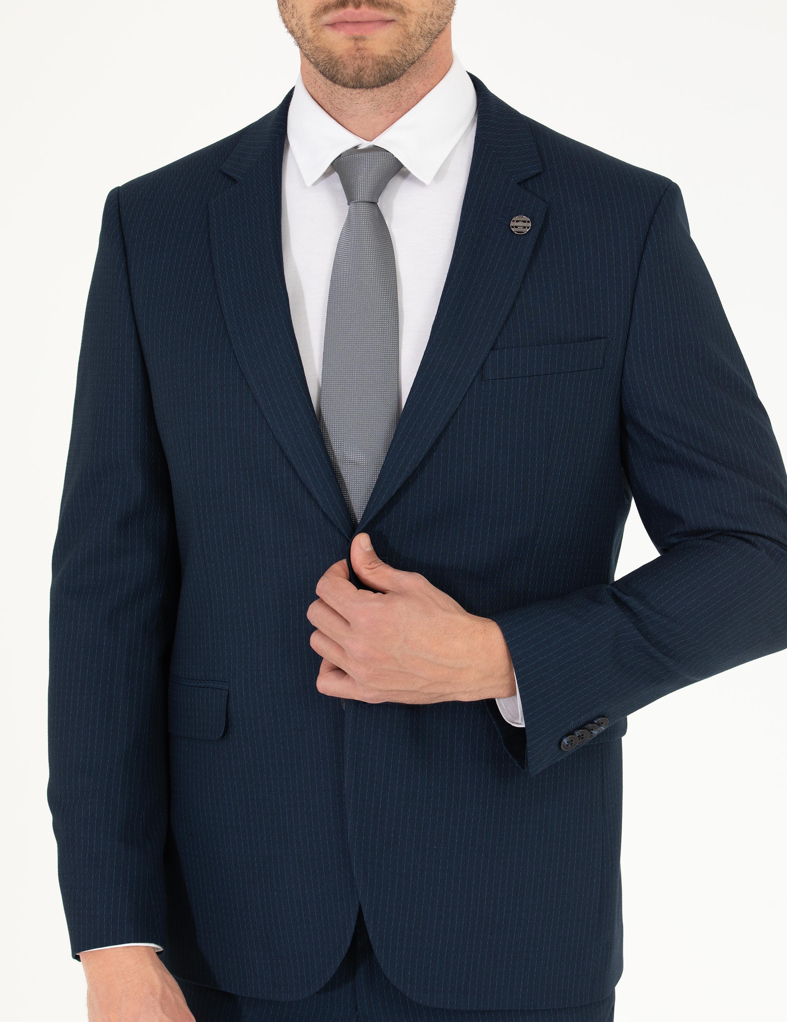 Lacivert Slim Fit Takım Elbise