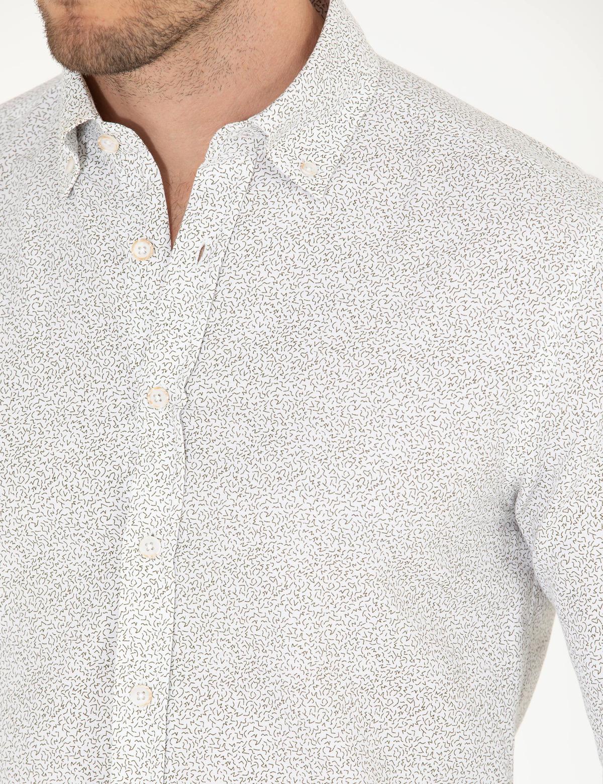 Haki Slim Fit Uzun Kollu Gömlek - 50272314010